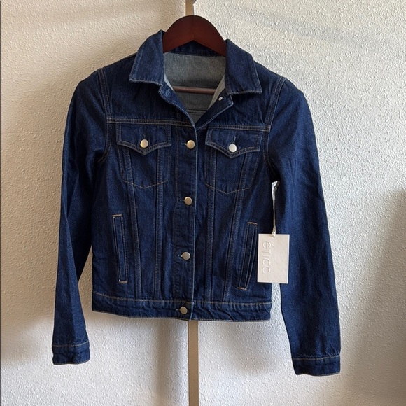 Etica dark Blue Denim Jacket Size S NWT - Picture 1 of 7